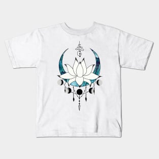 Lotus Flower Moon Kids T-Shirt